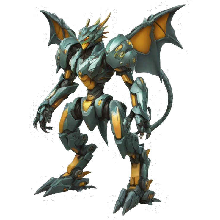 Mecha Dragon full body emoji