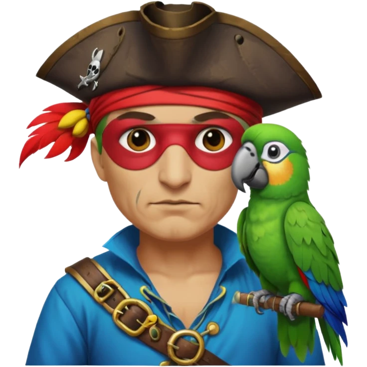 pirate and parrot emoji