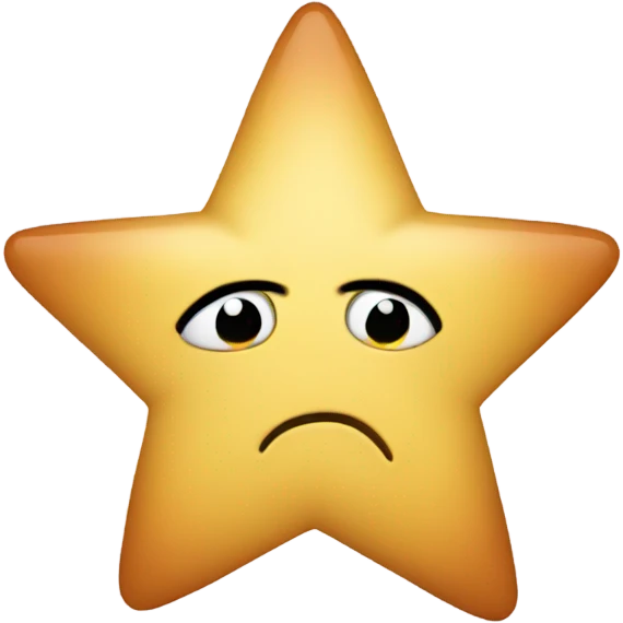 Sad star emoji