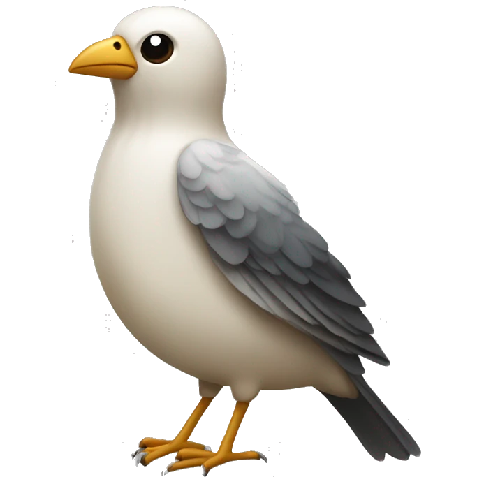 Generate a bird icon that can't find messages (should resemble an empty state) emoji
