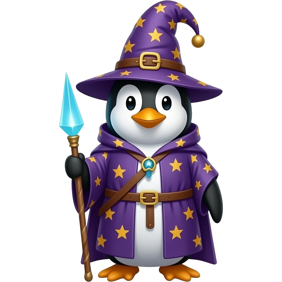 Penguin Wizard emoji