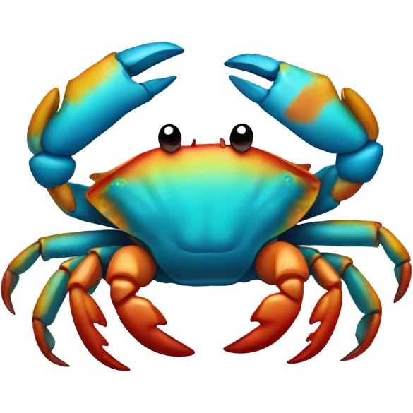Crab with a bandana on throwing up gang signs  emoji