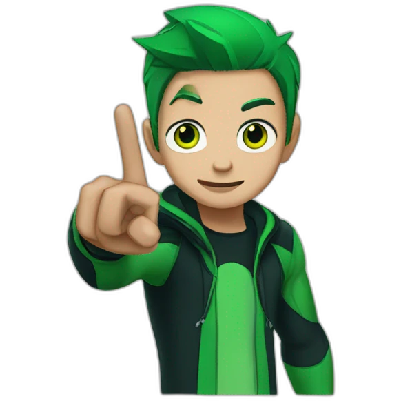 Ben10 pointing finger  emoji