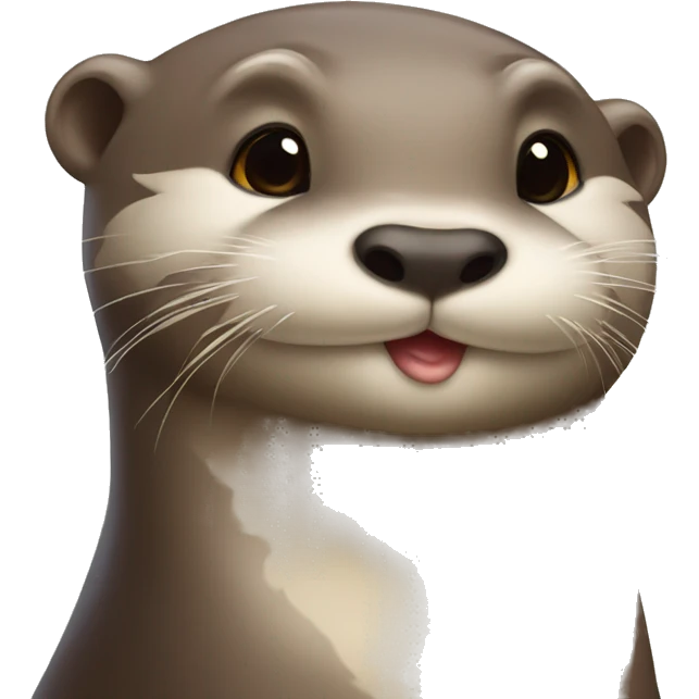 Otter who has a bow on head and kisses emoji