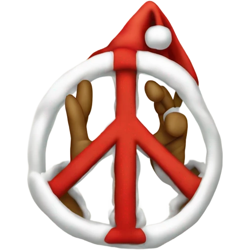 Santa peace sign emoji