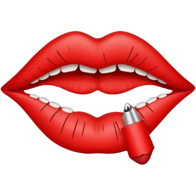Lips stitched shut  emoji