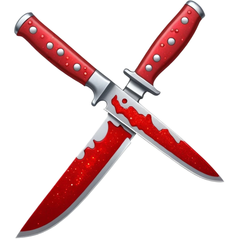Glitter Blood Knife emoji