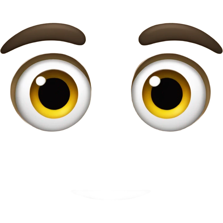 one eye looking straight one eye looking away emoji