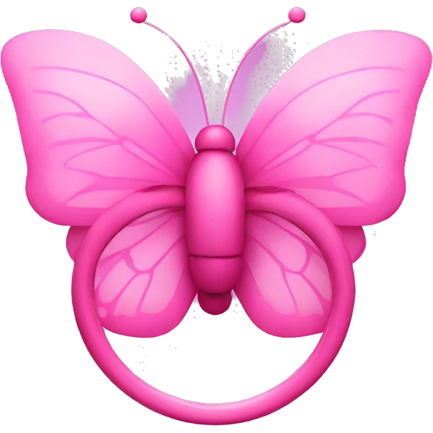 pink ring around pink butterfly emoji