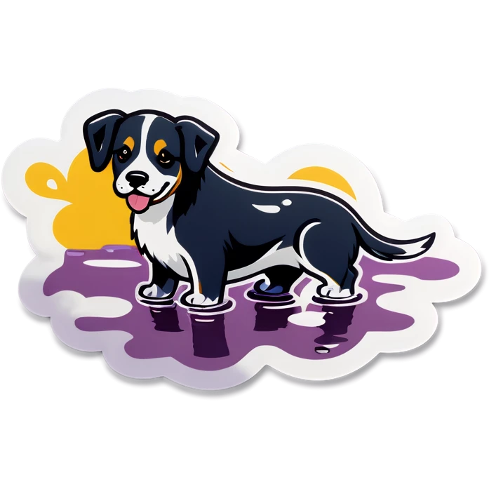 Puddle dog emoji
