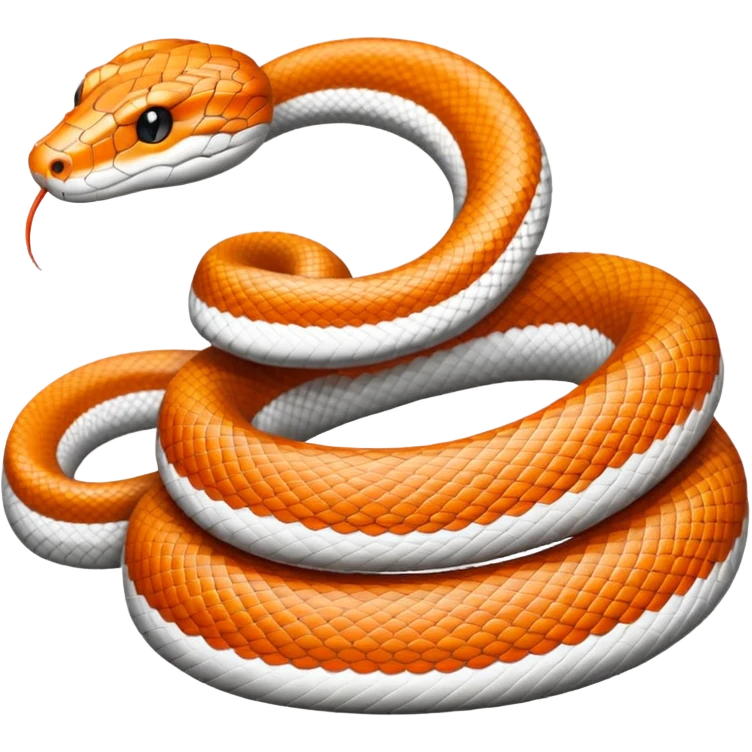 white and orange snakes emoji