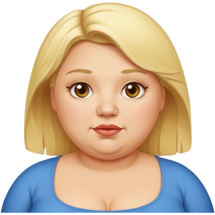 fat blonde woman with tiny shins emoji