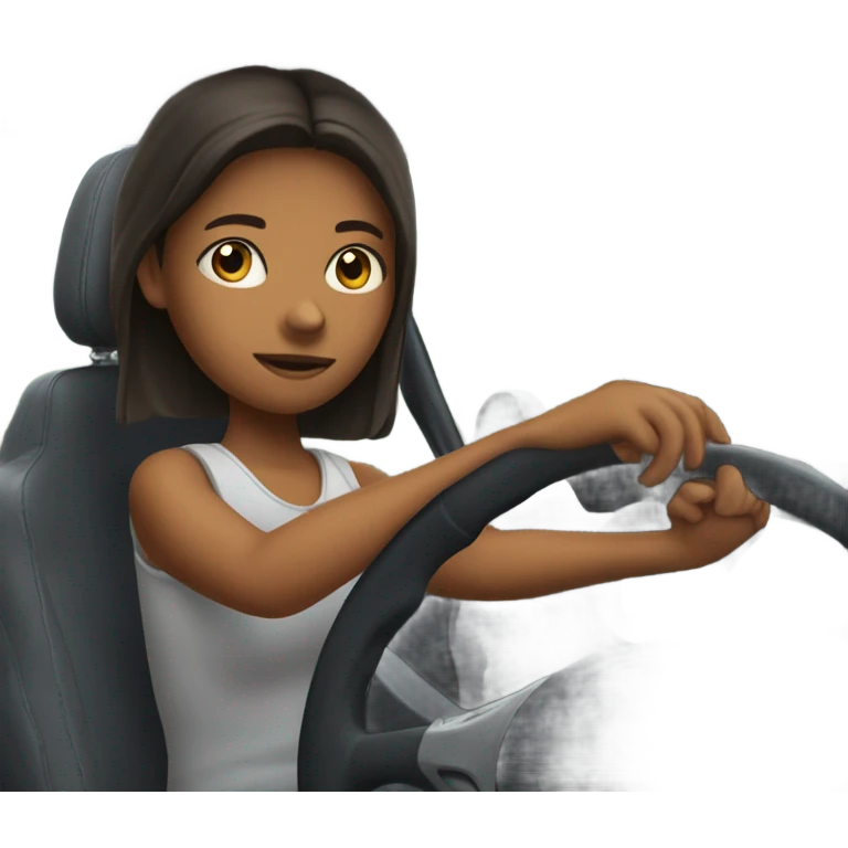 Girl driving emoji