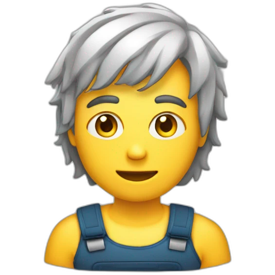 Garçon qui tape sur un pc emoji