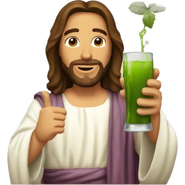 Jesus drink à vine emoji