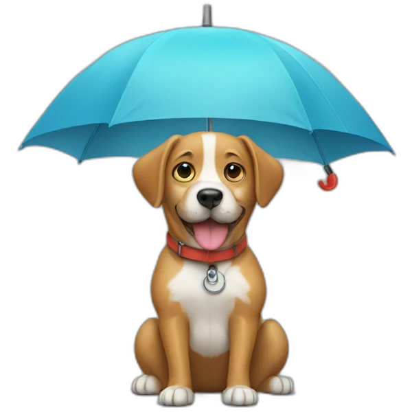dog with umbrella emoji