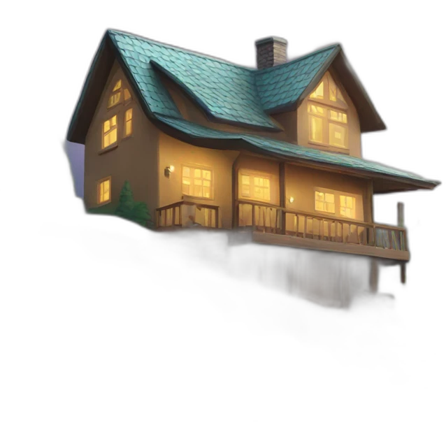 house on slope emoji