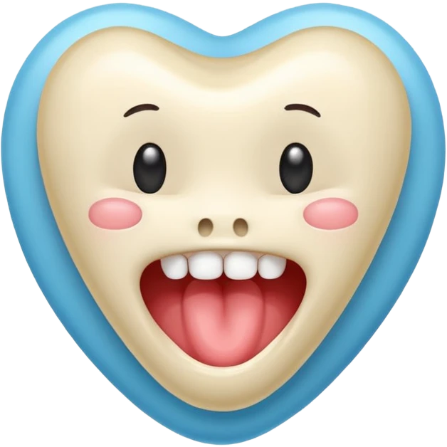 wisdom tooth with a cute face emoji