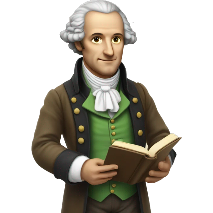 Goethe holds a book in his hand emoji