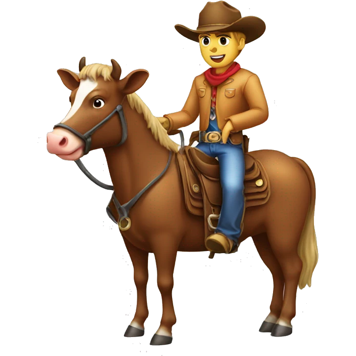 Cow boy on horse emoji