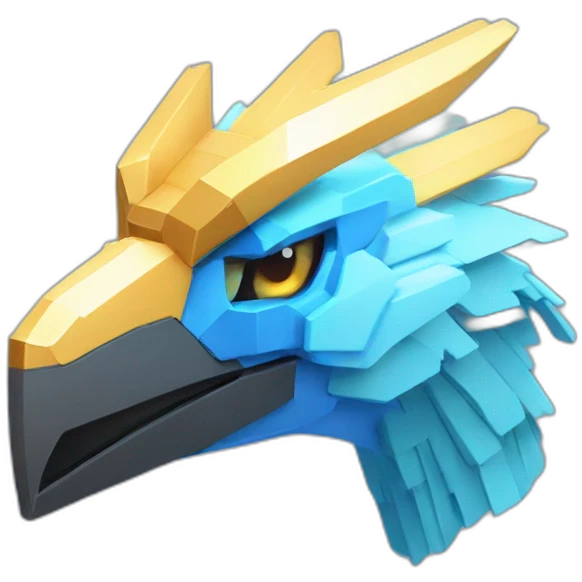 Minecraft Articuno Cyberpunk Head emoji