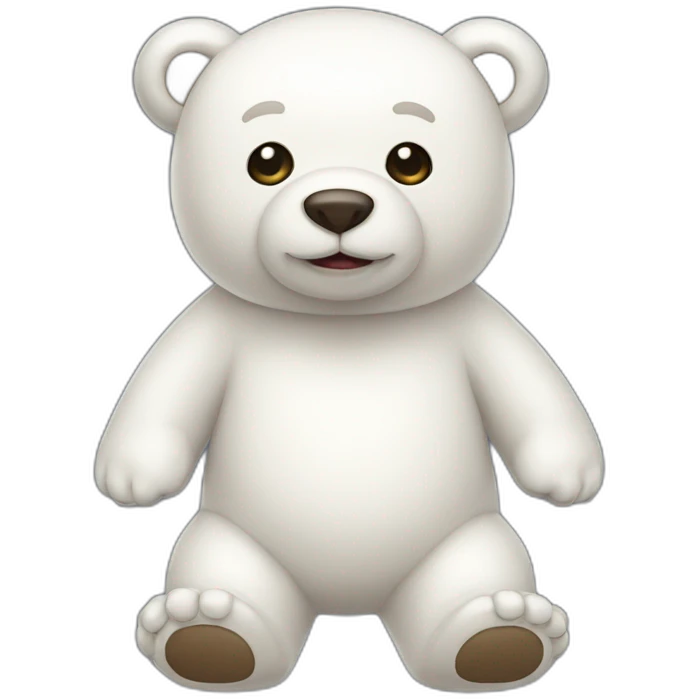 White Bear toy full body emoji