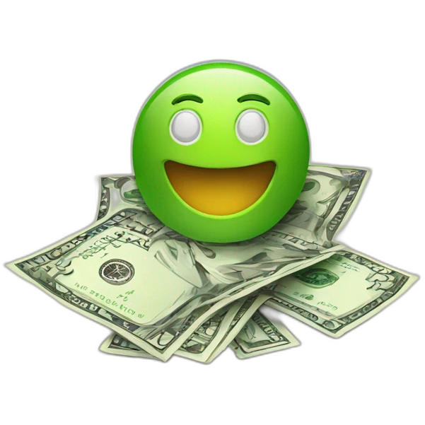 mail app icon with dollar notes emoji