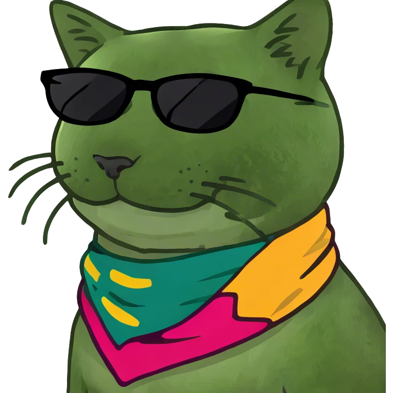 Cat with sunglasses emoji