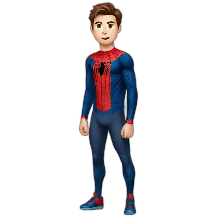 Peter parker drawing a ronaldo emoji