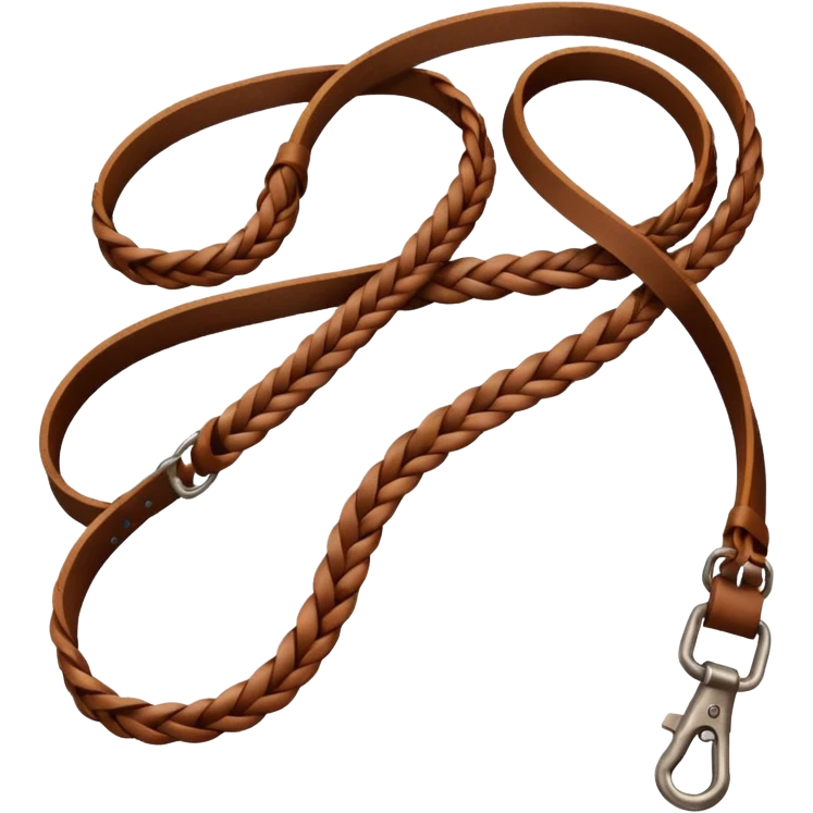 A simple sling made of braided leather straps.













 emoji