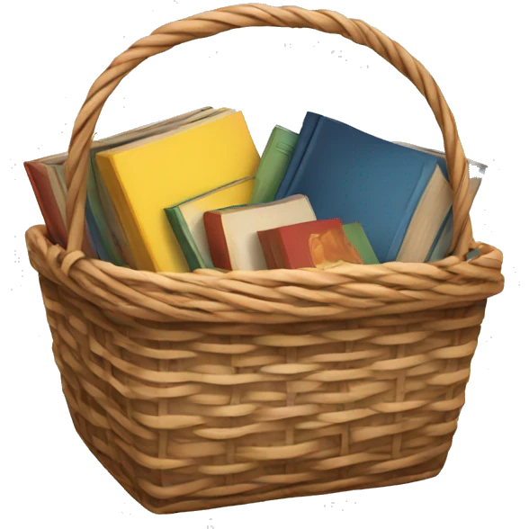 basket with books inside  emoji