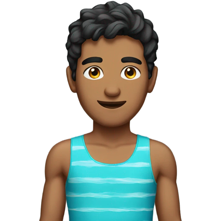 pakistani young man in swimsuit  emoji