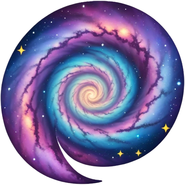 cosmic spiral galaxy with stars and nebula emoji