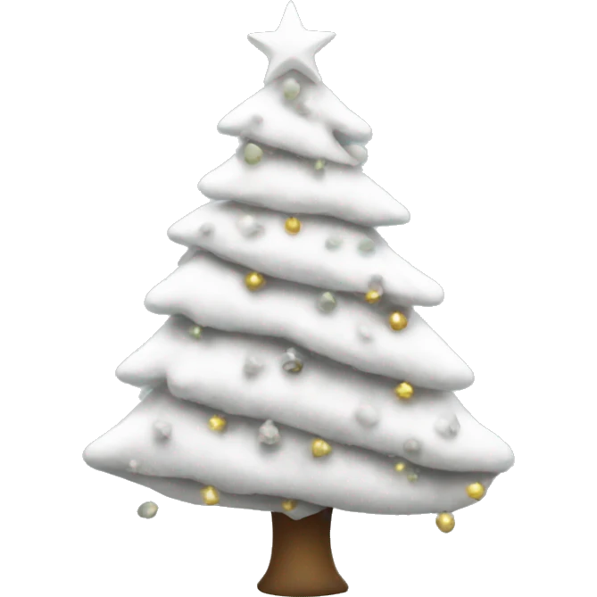 A white Christmas tree emoji