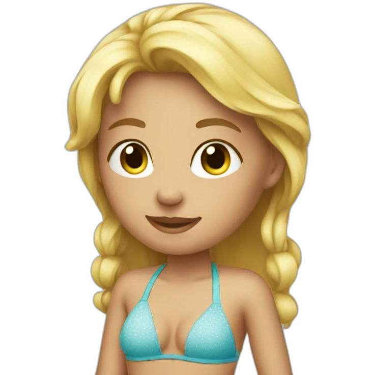 Blonde girl bikini emoji