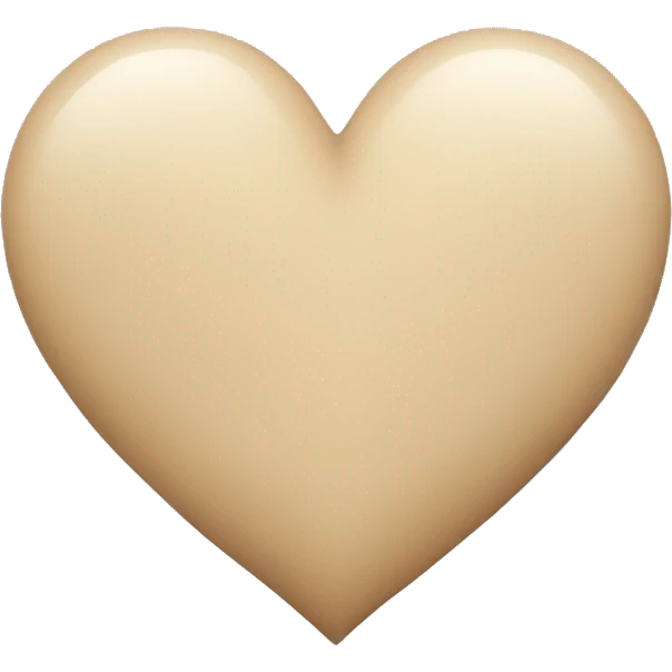 beige heart emoji