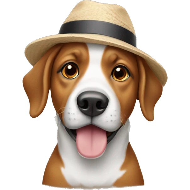 Dog wearing a hat  emoji