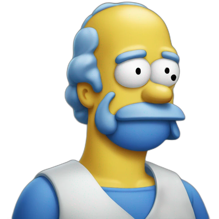 homer with blue lips emoji