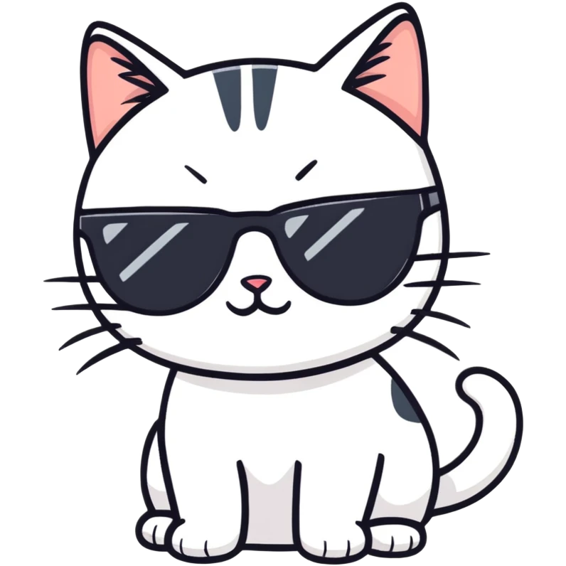 Cat with sunglasses emoji