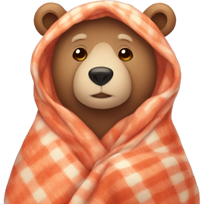 bear cozy in blanket emoji
