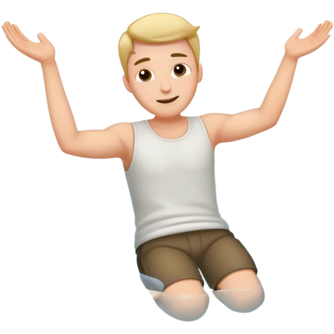 Guy floating in the air emoji