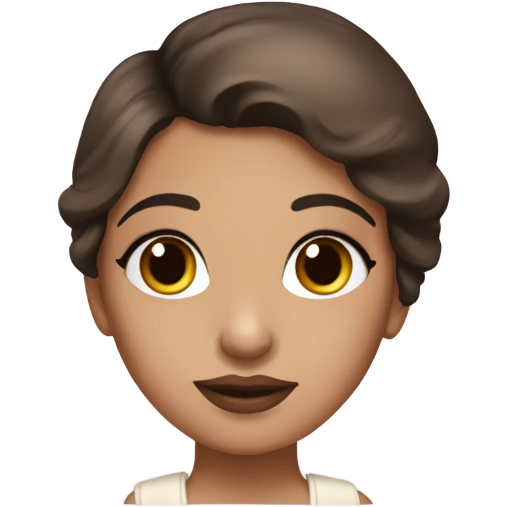 Victorean style brunette girl with makeup emoji