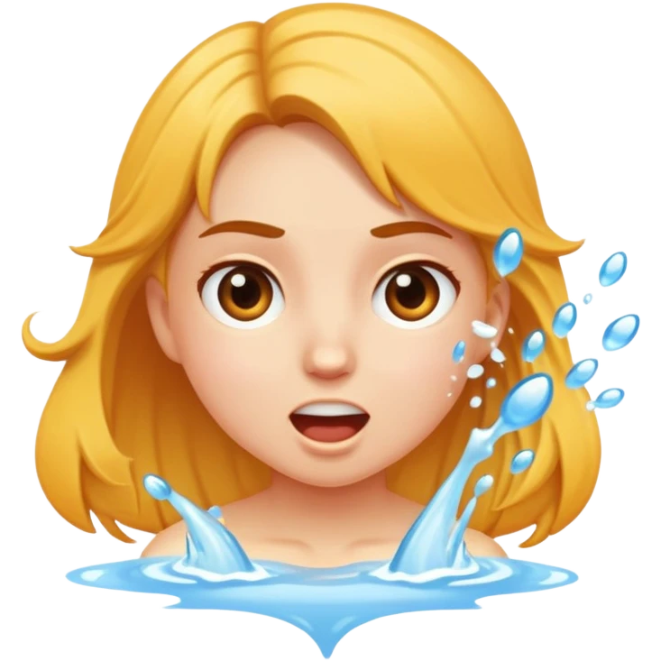 Squirting girl emoji