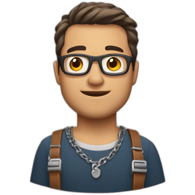 mann mit Halsband emoji