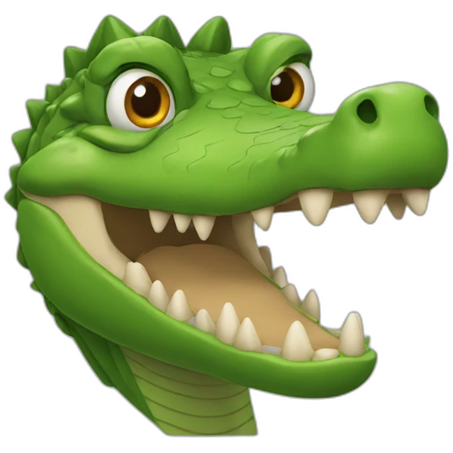 Crocodile portrait emoji