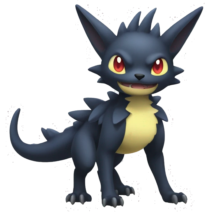 cool edgy cute colorful Dark-type nargacuga Pokémon full body emoji