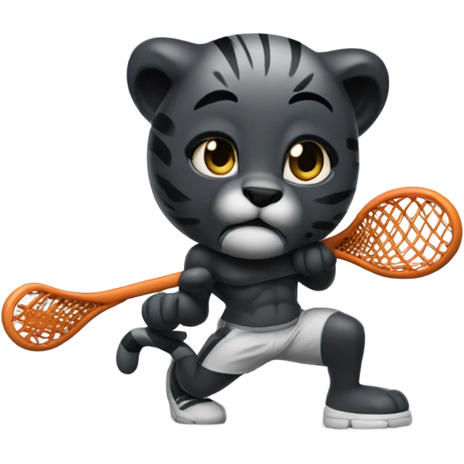 Panther playing lacrosse emoji