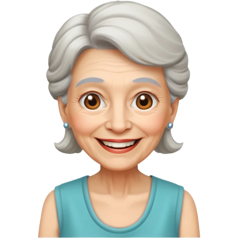 old lady sleeveless emoji