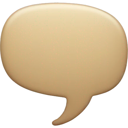 Beige speech bubble emoji