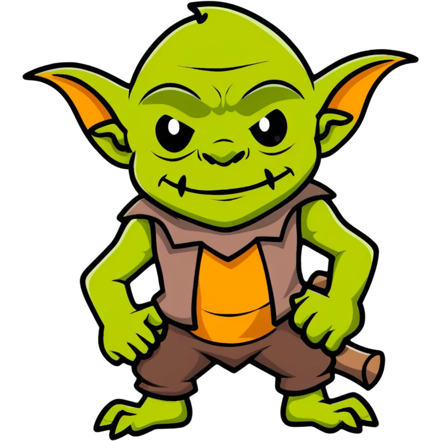 Steven Miller as a goblin cartoon sticker emoji